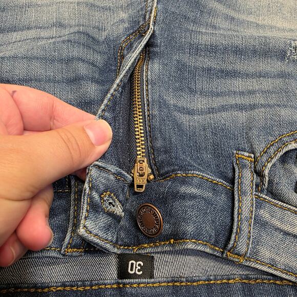 Distressed weekend Boyfriend Judy Blue Relaxed Fit Jeans Ripped Denim sz 30 - Picture 10 of 16